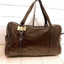 GUCCI handbag, leather, brown #QY4QL8