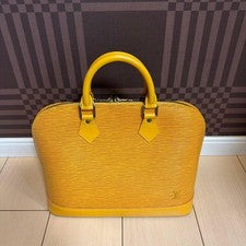 Louis Vuitton Epi Alma Handbag, Yellow #QYBDJI