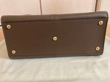 FENDI Peekaboo Zucca FF Monogram 2WAY Bag Greige Gold 30x25x15cm #QYDY6H
