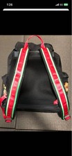 GUCCI Embroidery Applique Techno Canvas Backpack Black #QYIFLN
