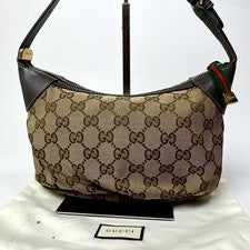 GUCCI Accessory Pouch GG Canvas Sherry Line #QYHDRX