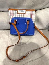 Maison Margiela 5AC Blue Rubber Leather Shoulder Bag Dustbag #QYJ59L