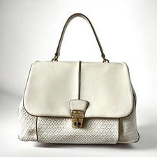 TOD'S Turnlock Quilted Leather 2-Way Bag with Logo Embossing #QY30Y2