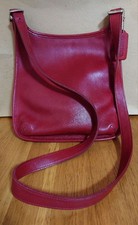 OLD COACH Shoulder Bag, Red, Genuine Leather #QY4B30