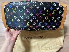 LOUIS VUITTON Black Multicolor Handbag Leather Women #QYH620