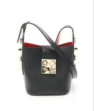 CHRISTIAN LOUBOUTIN 2-way Shoulder Bag CARASKY, Black, Leather #QY4I3R