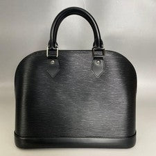 Louis Vuitton New Model Black Alma Epi Handbag with Silver Hardware #QYBLEW