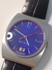 Paul Smith 10th Anniversary Swiss Made Limited 122pcs Quartz Blue Watch #QY2T2C