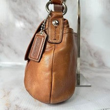OLD COACH one shoulder leather brown #QY1ANZ
