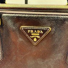 Prada Galleria Saffiano Bernice 2-Way Handbag with Black Strap #QY0GUT