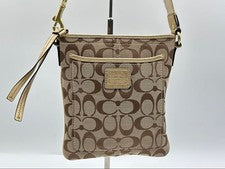 Coach Signature Shoulder Bag, Beige #QY431Z