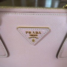 PRADA Saffiano Handbag Pink White #QYG3L2