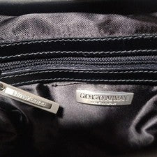 GIORGIO ARMANI Metal Grey Pleated Handbag, Made in Italy #QY9VBE