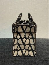 VALENTINO Le Troisi?me Toile Iconograph Mini Handbag Black Canvas #QYIH36