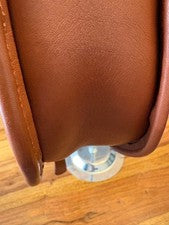 Old Coach Leather Shoulder Bag, Brown, Round Shape #QY133W