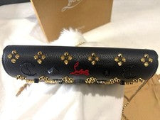 Christian Louboutin Paloma Chain Clutch, Mitsukoshi, Black and Red, Mult #QYG2RO