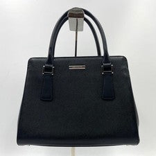 Burberry Nova Check Handbag, Black Saffiano Leather #QYJIGX