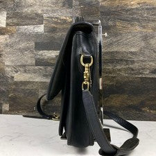 Old Coach Metropolitan A4 size turn-lock 2-way leather bag, black #QYBL2Z