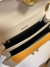 Miumiu Yellow Shoulder Bag Pochette Miu Miu Prada Yellow Basket Bag