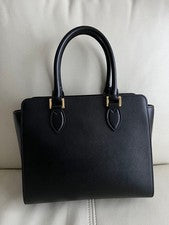 PRADA Saffiano Leather Handbag 2-Way Shoulder Bag Black 1BA113 #QY3OGK