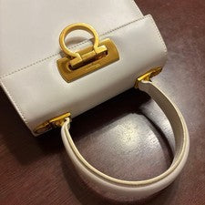 Ferragamo Gancini Iconic Top Handle White #QYC8DE