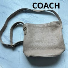 Coach Old Coach Beige Leather Shoulder Bag (Genuine Leather) #QY8DV5