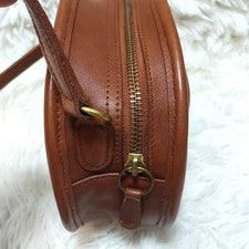 Old Coach 9982 Shoulder Bag Pouch Club Tan Leather Brown #QY55JL