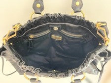 Miu Miu Black Vitello Lux Leather Tote