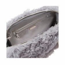 MIU MIU Crystal Gray Fur Chain Strap Shoulder Bag 219240JPY #QYCHM1