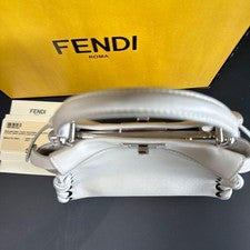 FENDI Peekaboo Mini White Handbag #QYBM4E