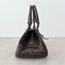BOTTEGA VENETA handbag, Intrecciato, dark brown #QY2SKD