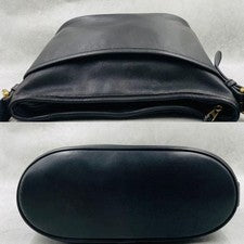 Old Coach One-Shoulder Bag, Black Leather, 4143 #QYF0NY