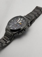 Citizen Attesa Radio-Controlled Solar Chronograph E610 in All Black Tita #PF7XUW