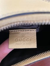 GUCCI GG Canvas Handbag, One-Shoulder, Beige #QY4Z4O