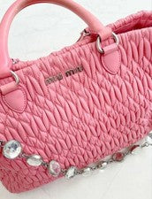 miumiu nappa crystal 2way tote bag