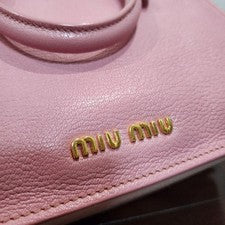 Good condition☆miu miu☆Miu Miu☆2way pink shoulder bag