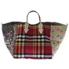 CHRISTIAN LOUBOUTIN Manila Cabas Denim Tote Bag Handbag Multicolor 31851 #QY8KO5