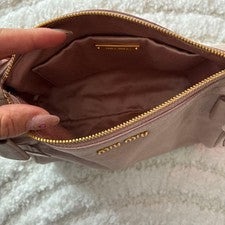 miu miu handbag ribbon leather pink beige