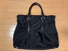 PRADA Prada 2-way handbag/shoulder bag, nylon/calfskin #QY396V