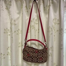 COACH shoulder bag, Pink, Canvas #QYAYOM