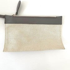 BALENCIAGA Navy Cabas XS Handbag with Pouch, Gray, Canvas × Leather #QY0NBY