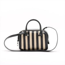 DELVAUX Raffia x Leather 2-Way Handbag #QYL0X2