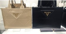 PRADA Symbol Topstitch Leather Shoulder Bag #QY30S0