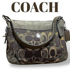 COACH Hobo One-Shoulder Bag Signature Y2K 7035 #QY00AL