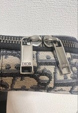 DIOR Oblique Jacquard Zip Pouch Black #QYJI9C