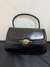 GUCCI Black Leather Handbag Gold Hardware #QYGC29