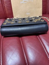 CHRISTIAN LOUBOUTIN Paloma Chain Shoulder Bag, Black, Leather #QY4PTE