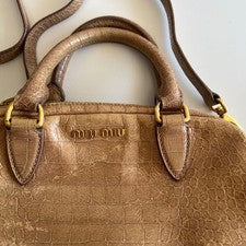 MIU MIU CROCODILE 2way SHOULDER HAND BAG