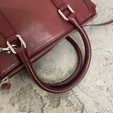 Old Coach Leather Red 2way Shoulder Bag #QYBLFK