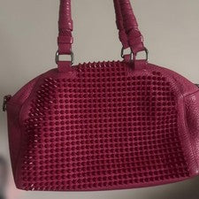 Christian Louboutin handbag, vivid pink, studs #QYGXKS